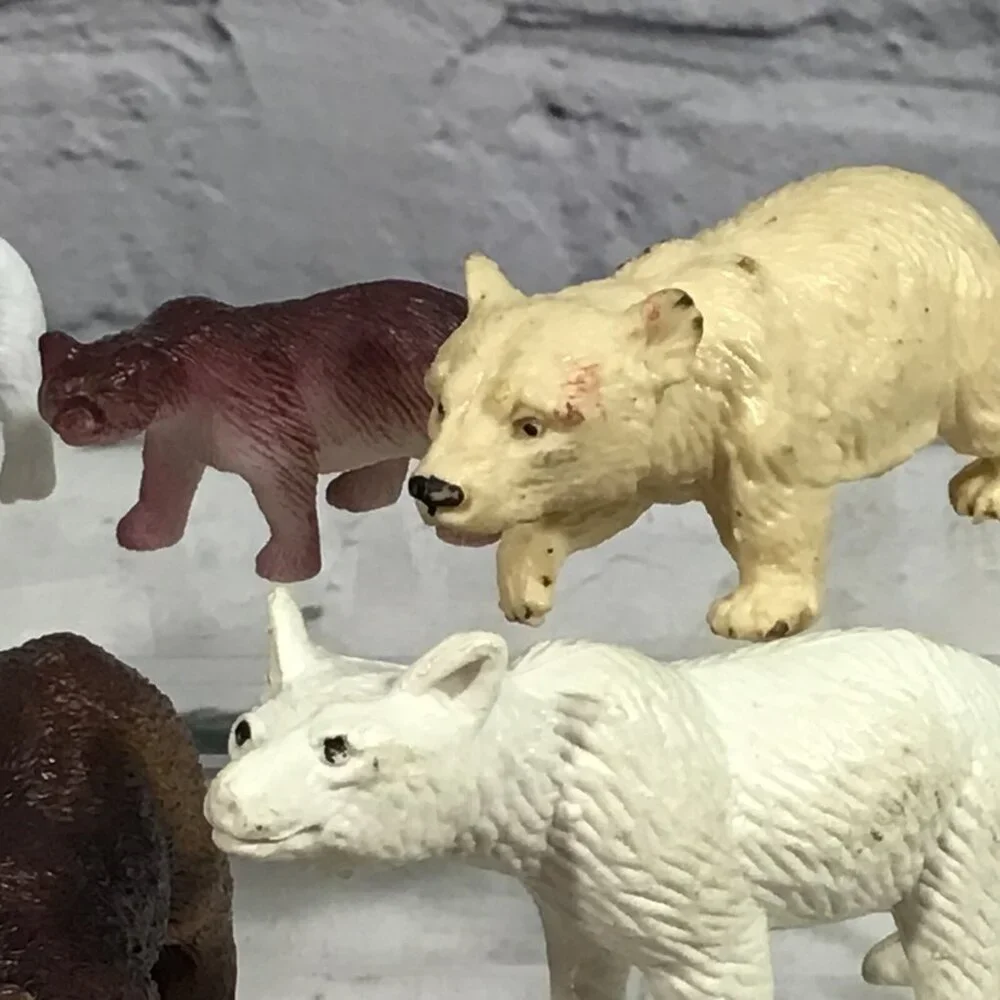 Bears Figures Collection of Animals Lot of 11 White‎ Black Brown Assorted